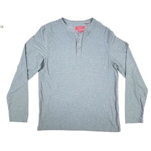 Bruno Milano Henley Gray Super Soft Long Sleeve Shirt Medium‎ Minimalist Casual